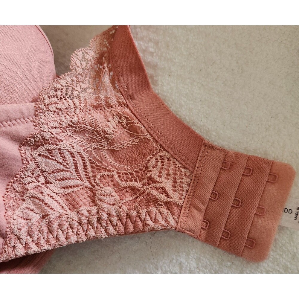 Auden Bra 42DD Peachy Pink Lightly Lined Balconette Coverage Underwire EUC - Picture 6 of 9